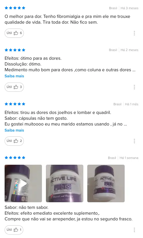 testemunho active life funciona
